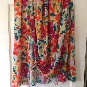 Chiffon floral skirt